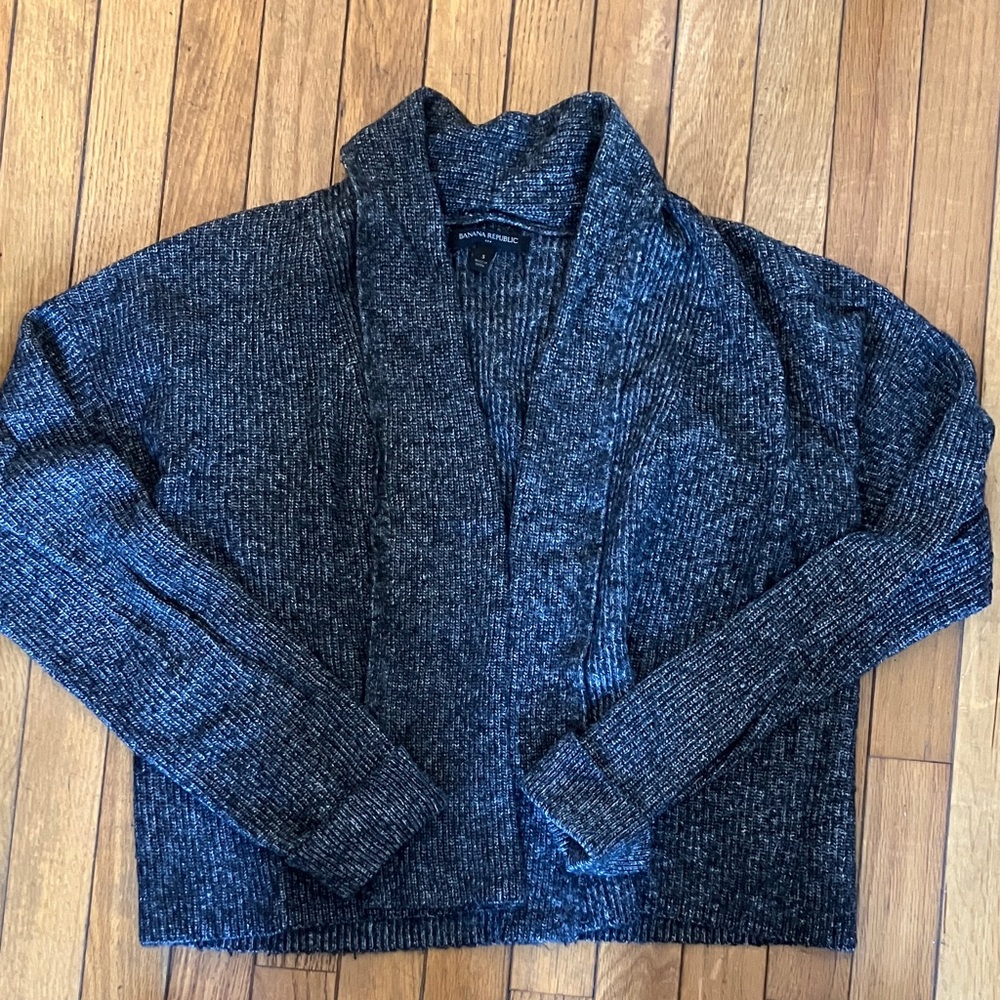 Banana Republic Factory Charcoal Knit Cardigan